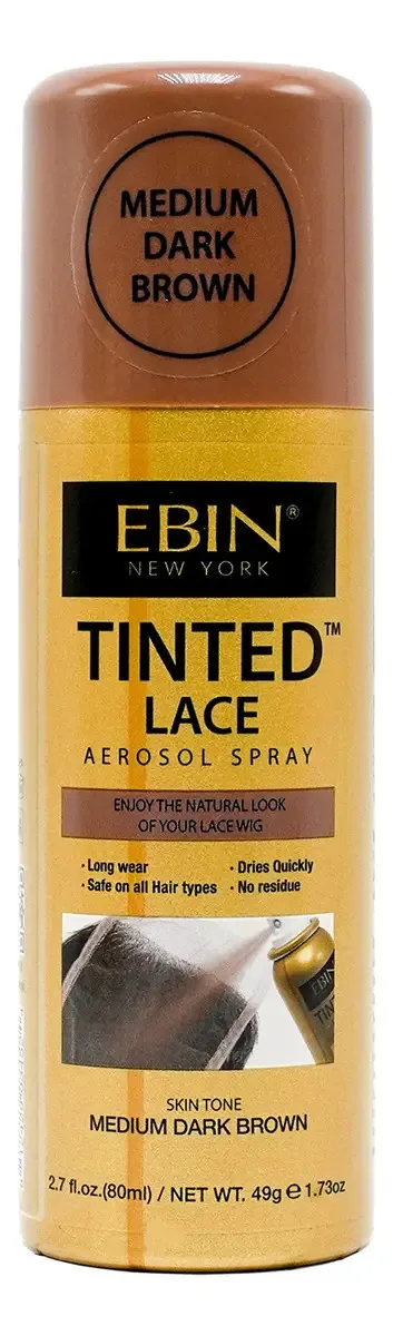 Spray de renda tingida de marrom escuro médio Ebin New York 8