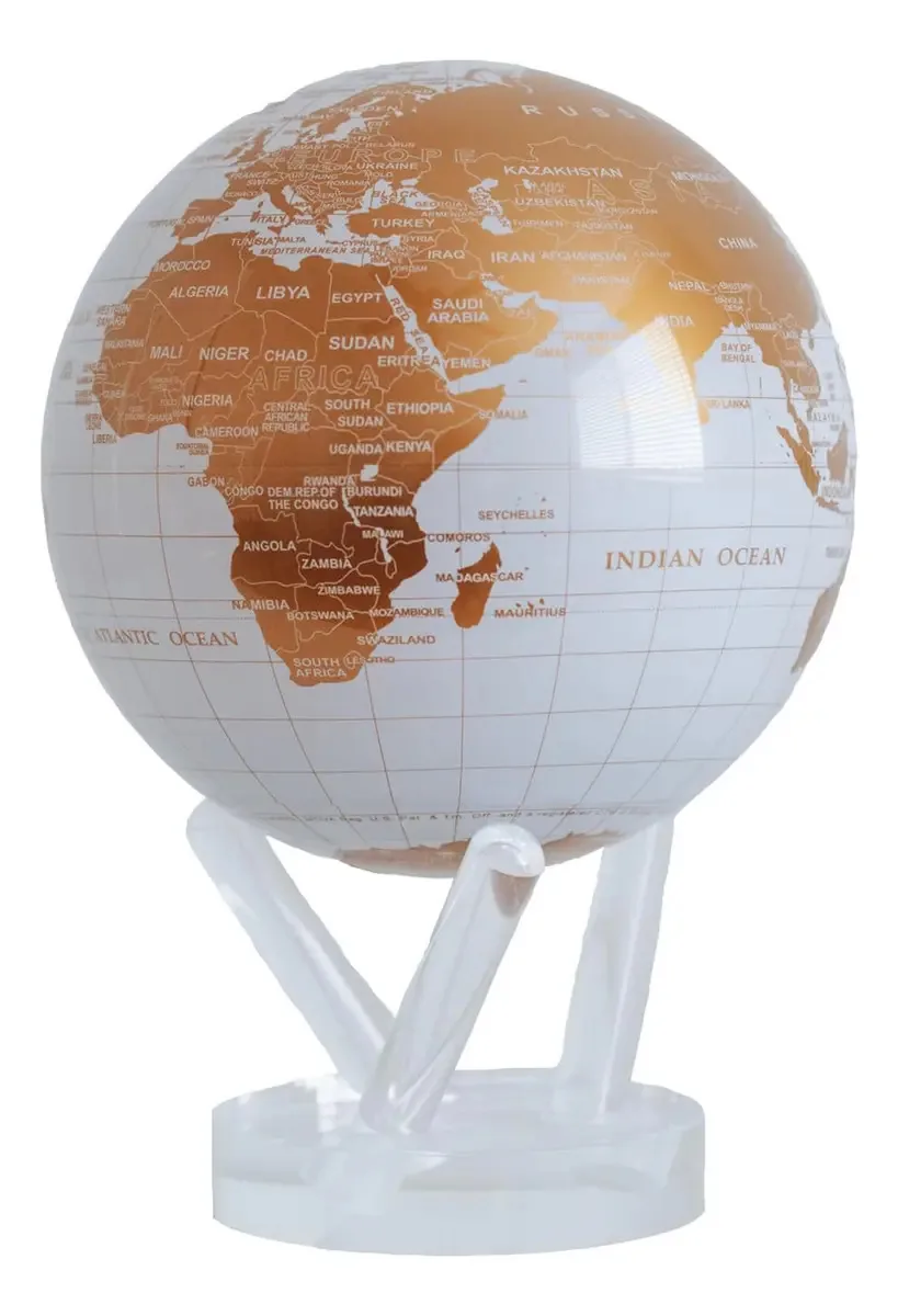 Balão metálico branco e dourado 11,4 cm