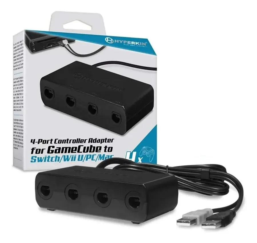 Adaptador de controle Hyperkin Game Cube para Nintendo Switch - preto