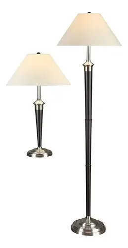Artiva Usa - Conjunto de luminárias de mesa e chão estilo Cla