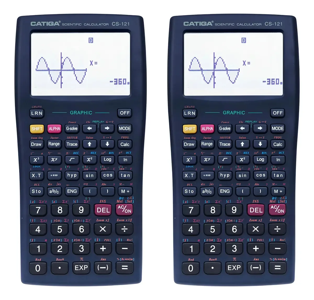 Calculadora gráfica científica preta Catiga Cs121 X2