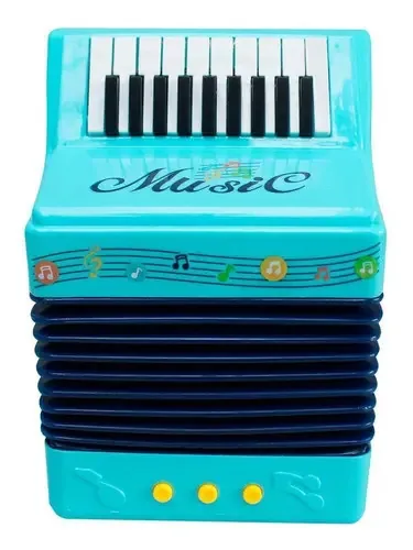 Brinquedo Sanfona Acordeon Infantil Importway Azul