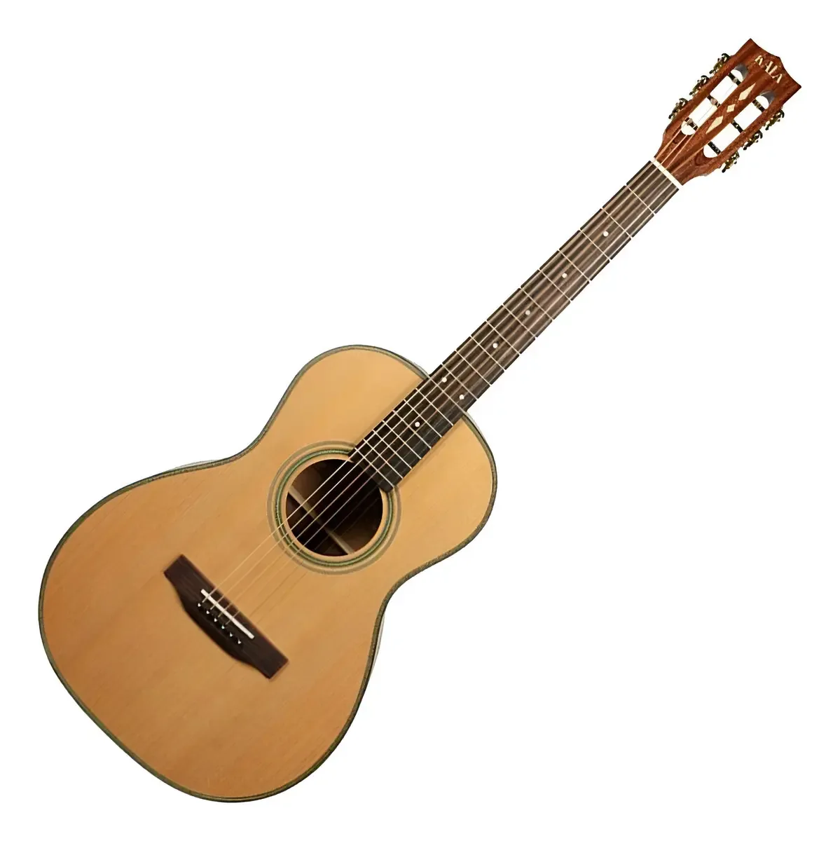 Guitarra preta natural Kala Cedar Top Room