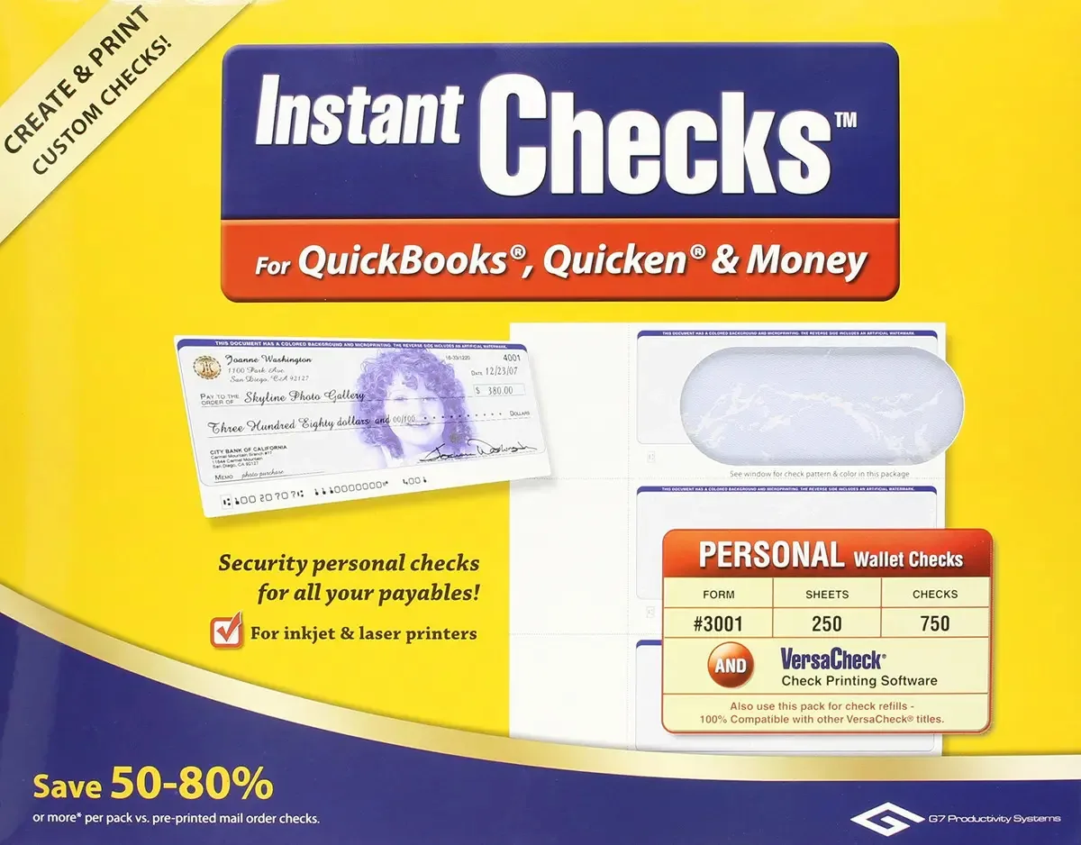 Cheques Instantâneos - Formulário 3001 Azul Prestige