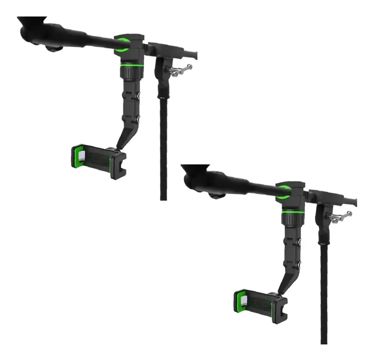 2 peças de suporte para celular, suporte para microfone, suporte para tripé