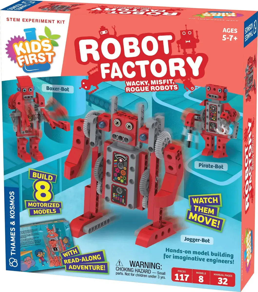 Stem Kit constrói 8 robôs motorizados para crianças