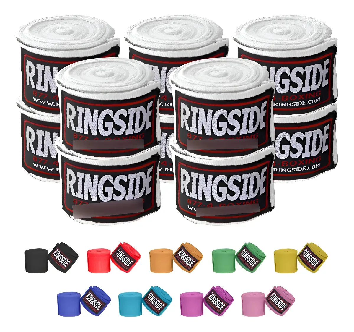 Ringside - Bandagens de mão de estilo mexicano para Muay Thai, M, cor branca