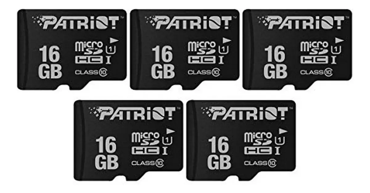 Pacote de 5 cartões de memória Micro SD Patriot Lx Series