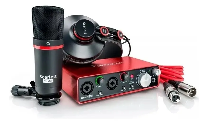Interface De Áudio Focusrite Scarlett 2i2 Studio 2nd Gen