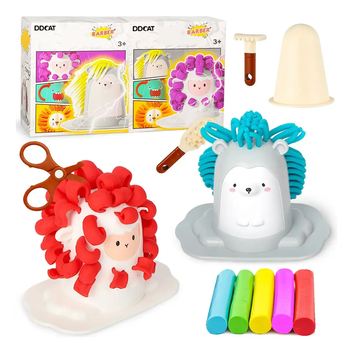 Barbearia de argila colorida, brinquedos de cozinha para crianças, cor roxa