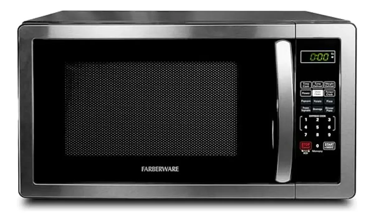 Forno de micro-ondas Farberware, 11 pés - Aço inoxidável - Compatível