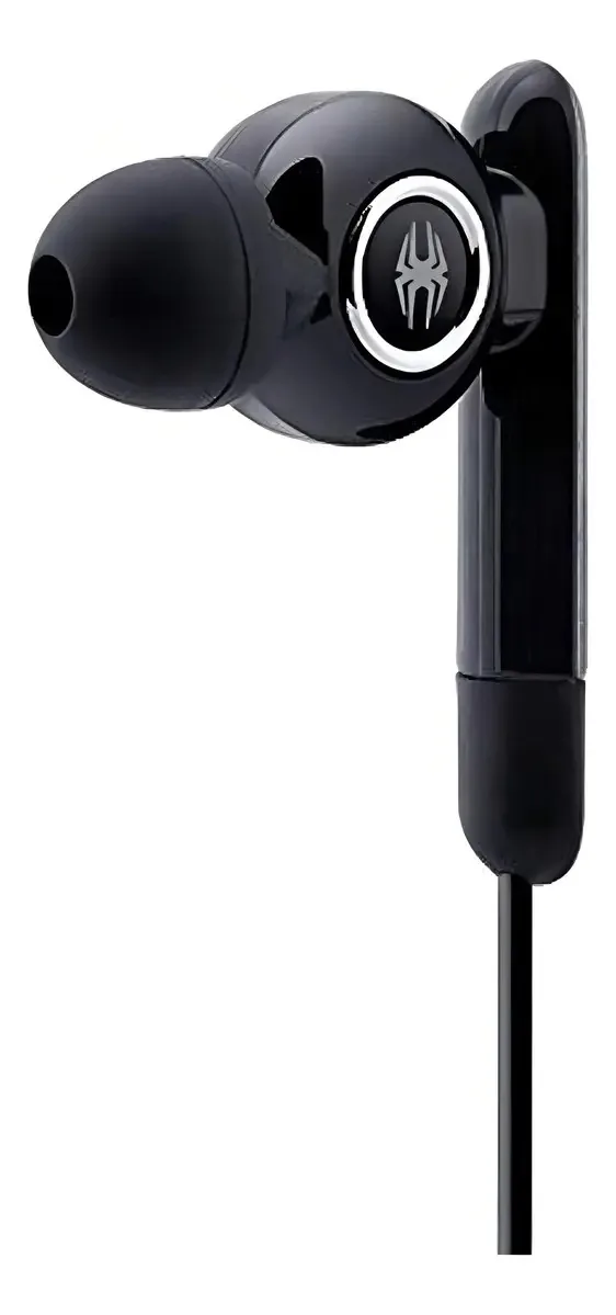 Fones de ouvido Realvoice Spider pretos, fones de ouvido pretos, In-e