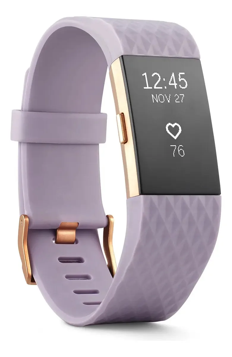 Pulseira de coração não identificada Fitbit, cor lavanda