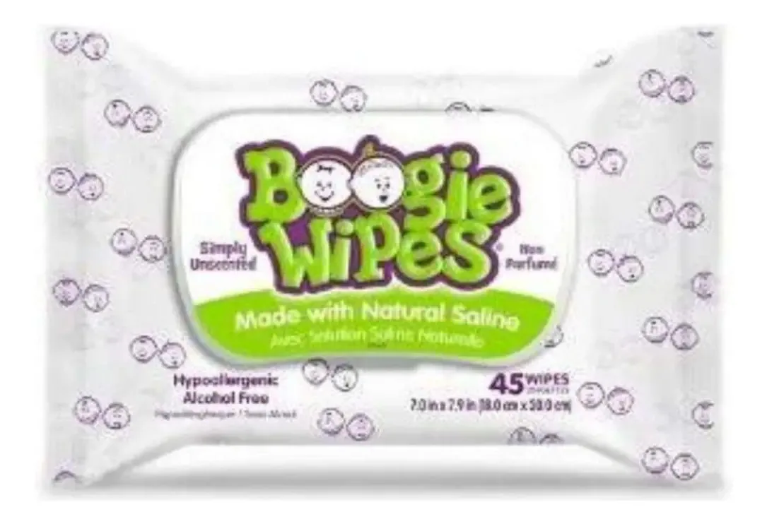 Boogie Wipes Lencinhos Umedecidos Para Nariz Neutro 45 Unid