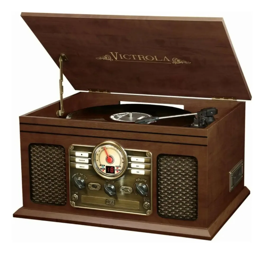 Toca-discos Bluetooth 6 em 1 Victrola Nostalgic
