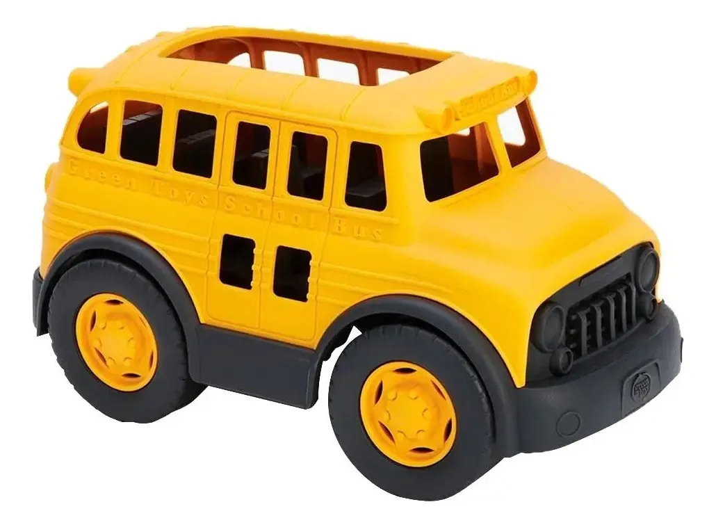Brinquedos verdes Brinquedo de ônibus escolar amarelo
