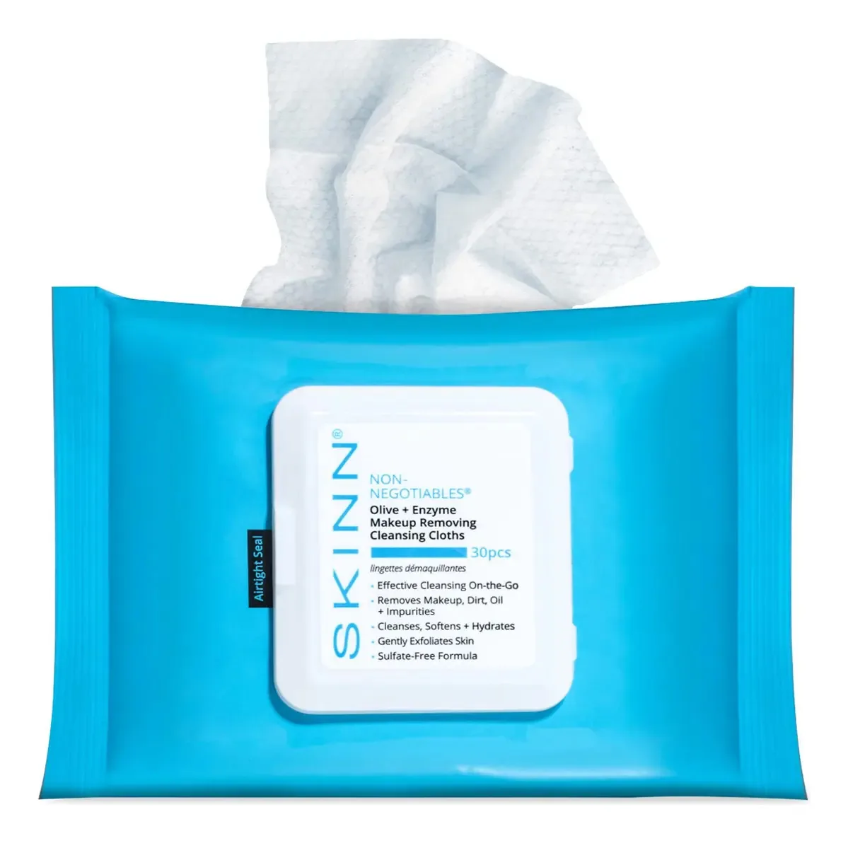 Skinn Toalhetes Demaquilantes para Limpeza Facial, Panos Hi