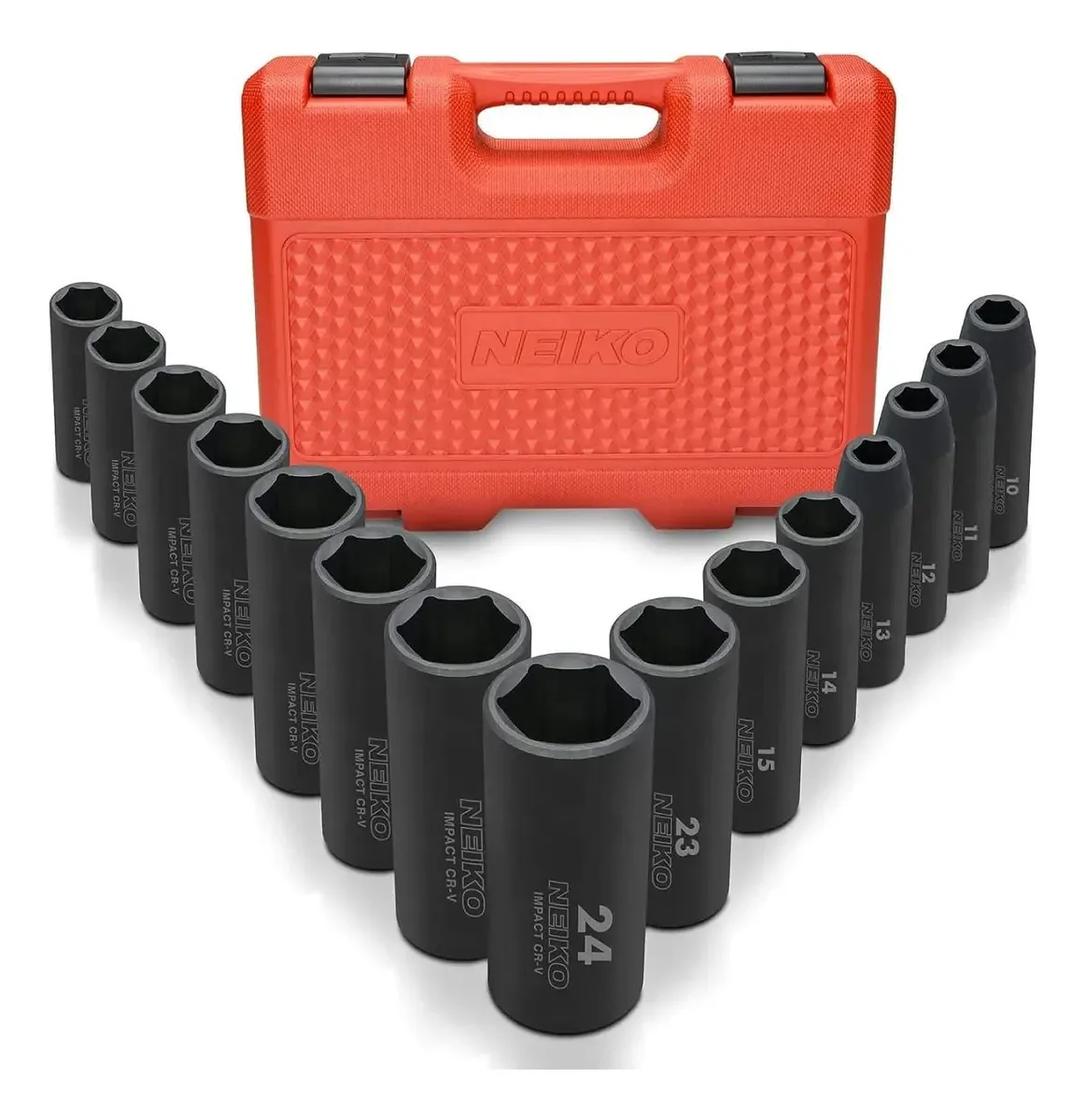 Conjunto de chaves de impacto métricas de 1,27 cm 02474a Color Metric