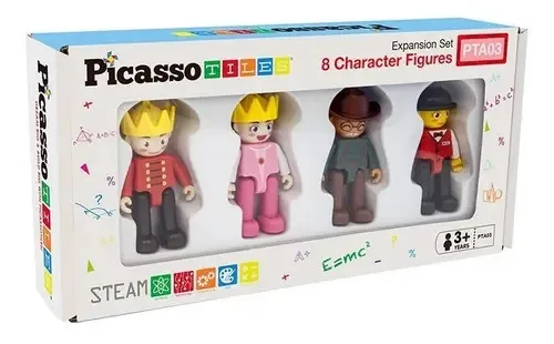 Brinquedos magnéticos Pta03 de 8 figuras em rolo Picasso Tiles