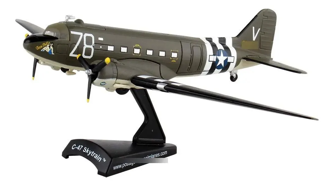 Tico Belle C47 1/144 Selo Postal e Plano De Daron