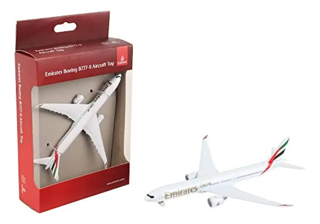 Daron Planes Emirates 777x - Avião único Rt9905, cor vermelha para crianças unissex