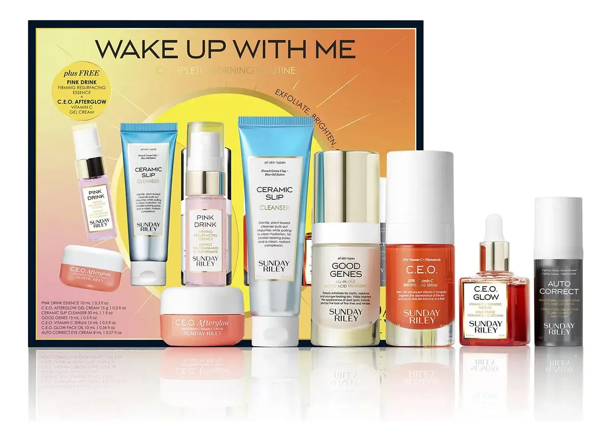 Conjunto De Cuidados Com A Pele Sunday Riley Wake Up With Me