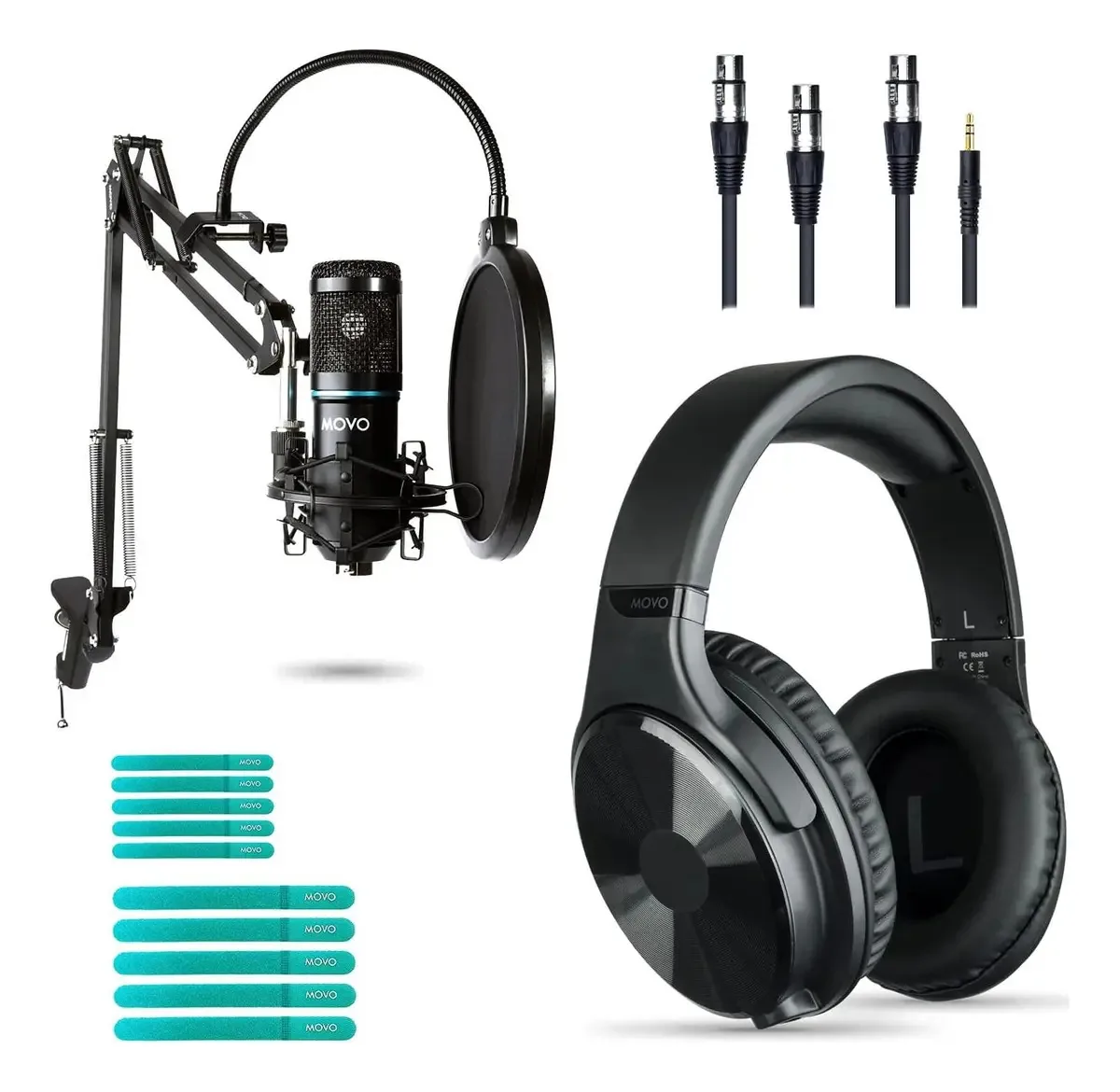 Conjunto de gravação Movo Pcm6 - Microfone condensador Y