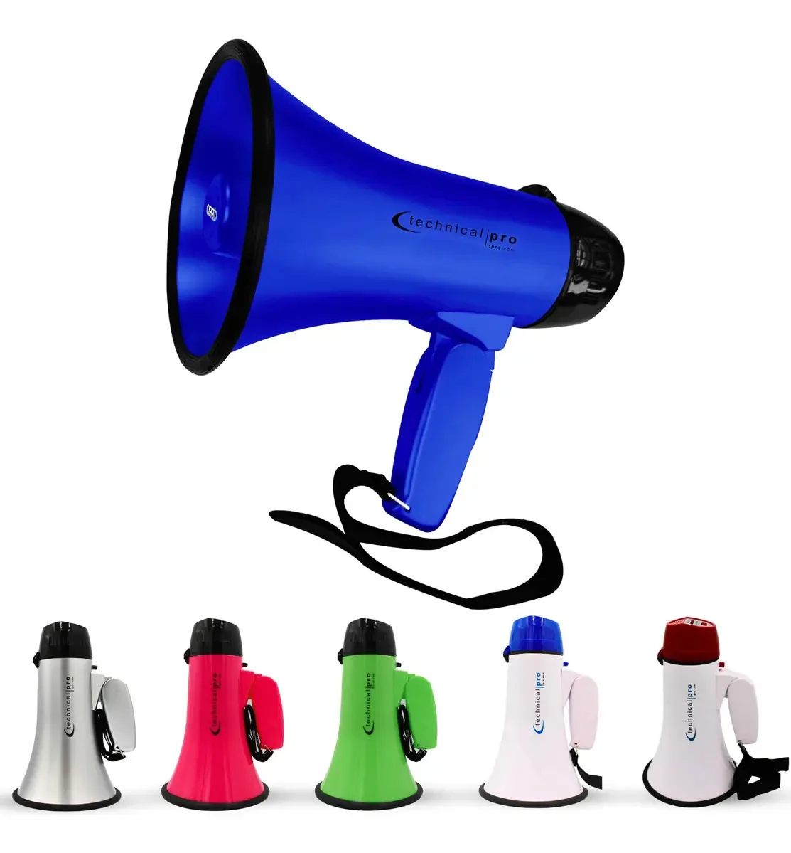 Megafone Technical Pro até 300 metros azul e preto