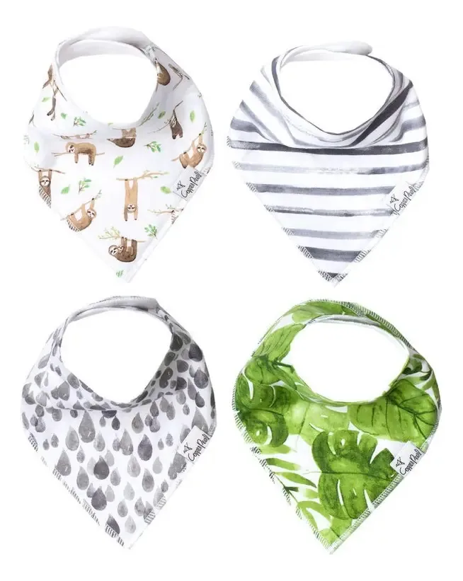 Conjunto de babadores Copper Pearl de 4 peças para Baby Bandana Noah