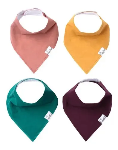 Conjunto de babadores de bebê Copper Pearl de 4 peças Bandana Jade