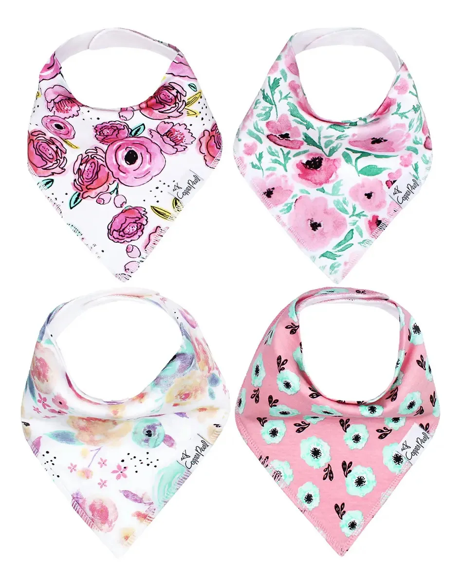 Copper Pearl Lennon — Conjunto de 4 babadores de bandana, 0,10