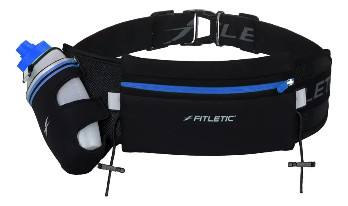 (pequeno, Preto/azul) - Cinto De Hidratação Fitletic - Hd12g Totalmente Equipado