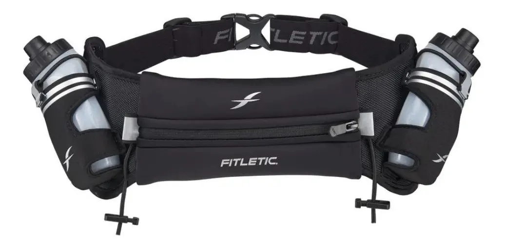 Cinto De Hidratação Fitletic Duas Garrafas 250ml Preto G/gg