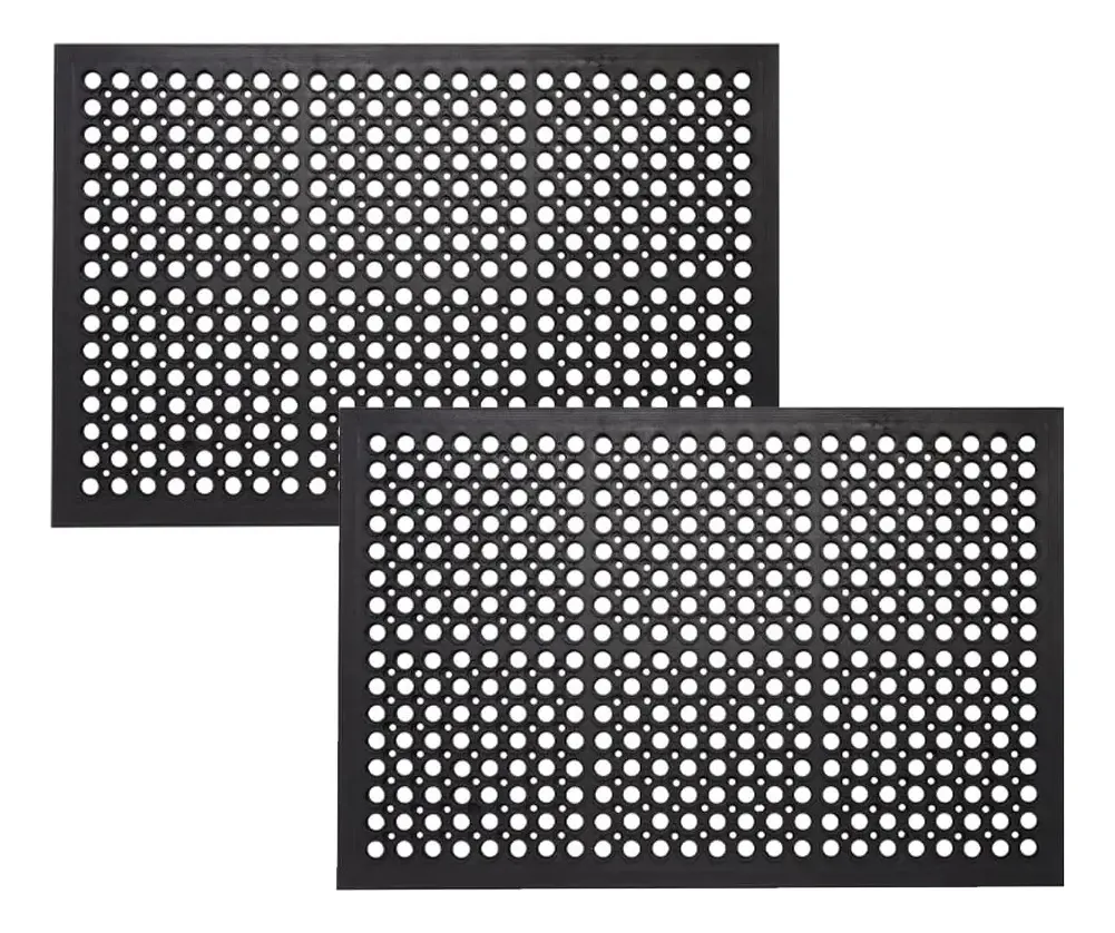 Pacote de envelope com 2 tapetes de borracha antiderrapantes antifadiga