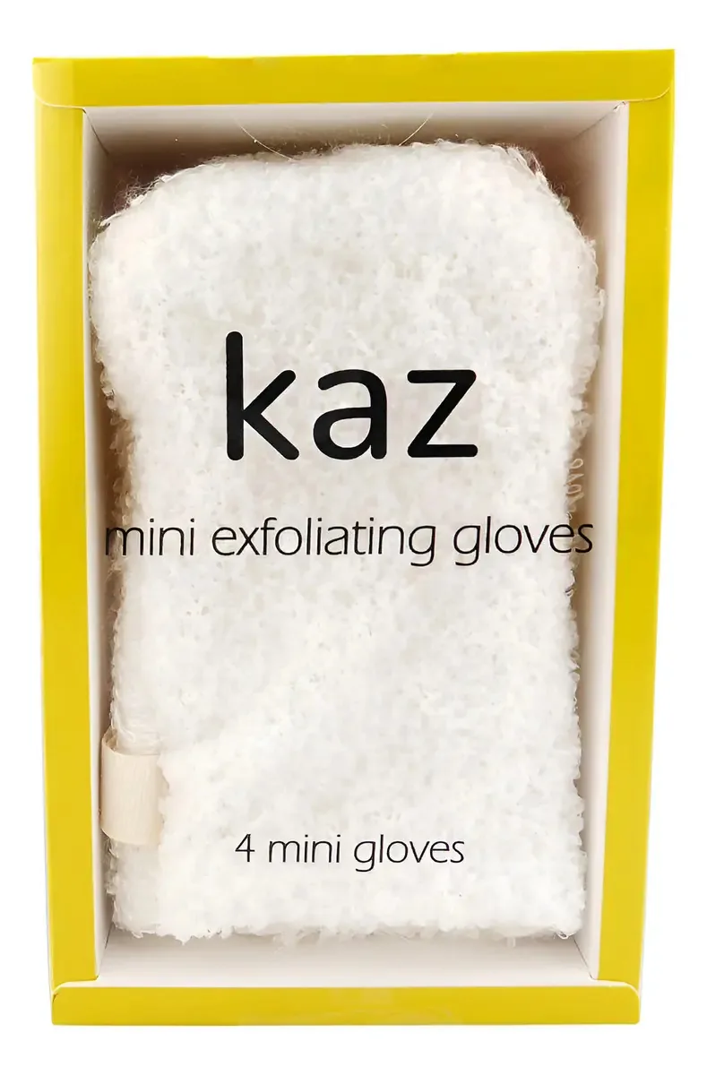 Pacote Kaz com 4 mini luvas esfoliantes