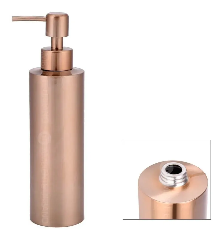 Dispensador, sabonete líquido, álcool, detergente, aço inoxidável, cobre