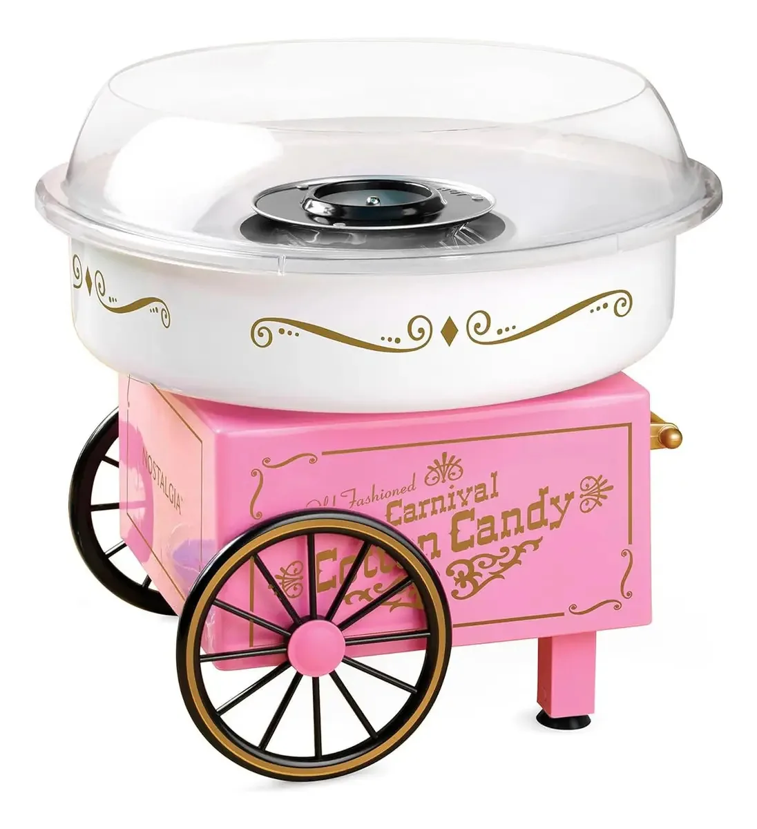 Máquina de doces e algodão doce sem açúcar rosa