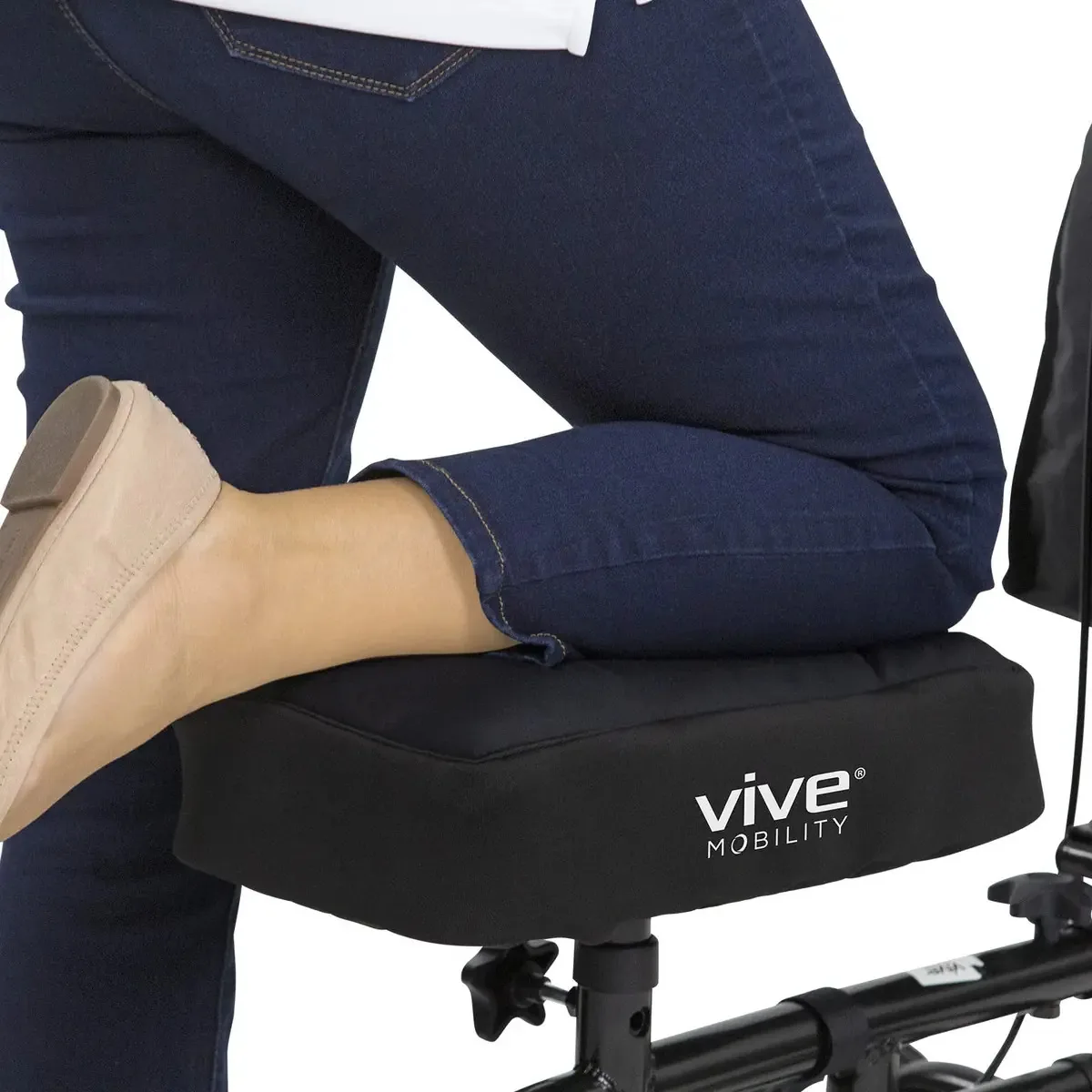 Capa para Joelheiras Vive, Acessório Acolchoado de Espuma Viscoelástica para Patinetes e Andadores de Joelho, Melhora o Conforto do Carrinho de Perna Durante uma Lesão, O Acolchoamento Macio Adere