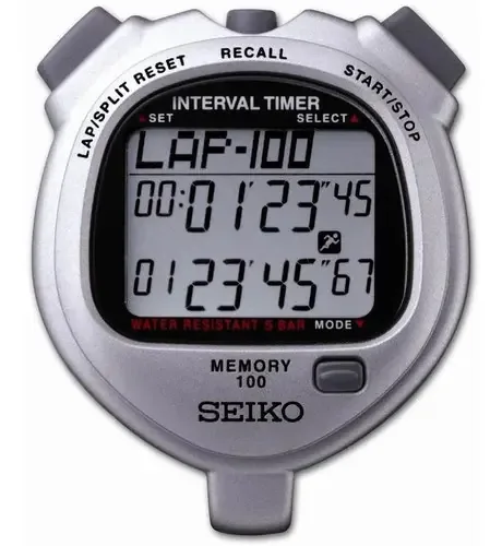 Cronometro Duplo Seiko 100 Voltas Black