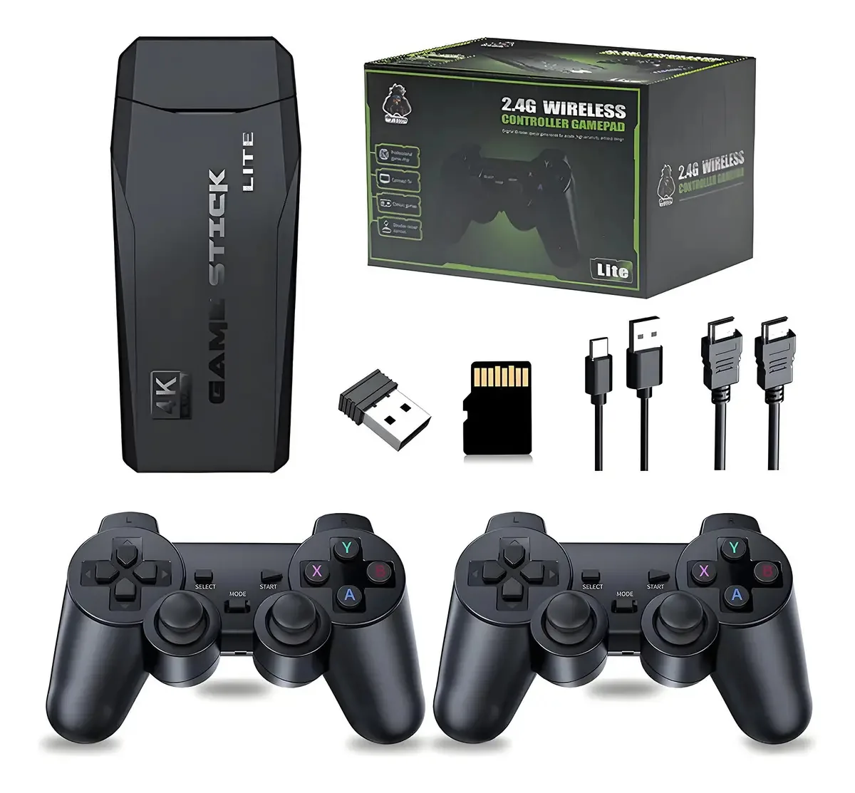 Controles sem fio para console de jogos retrô