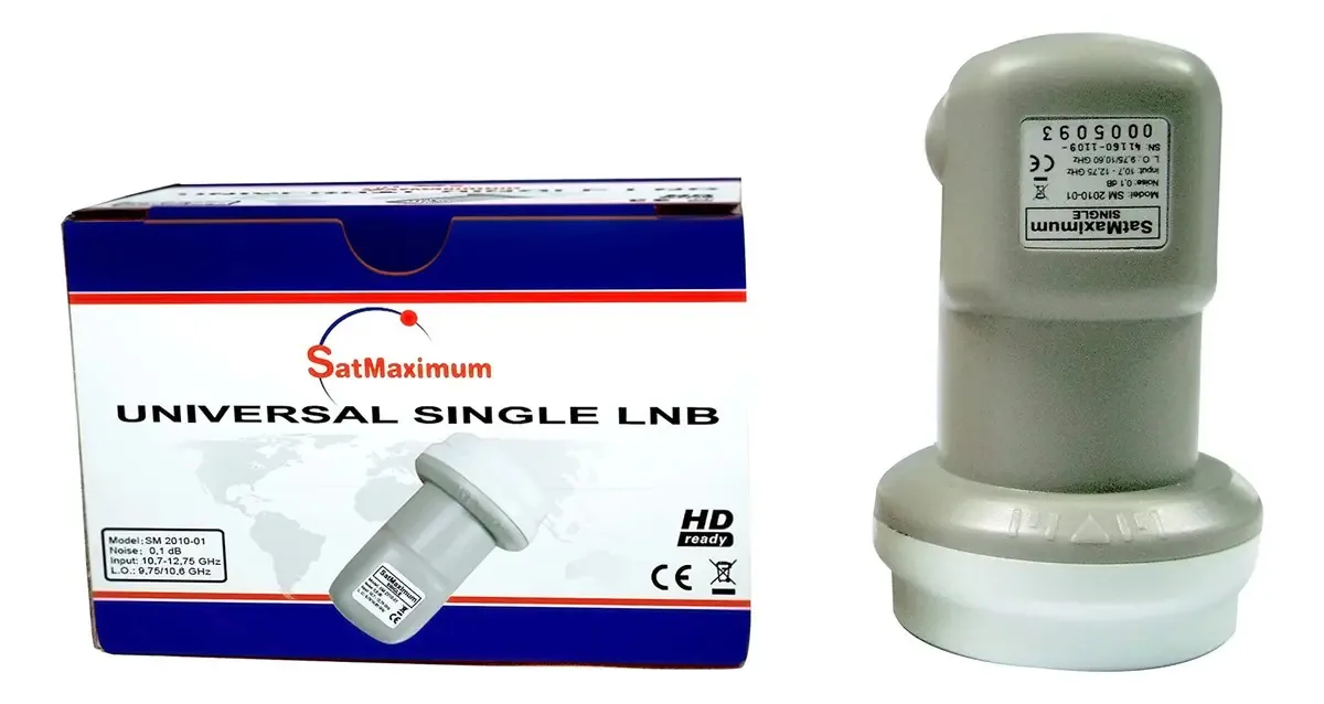 Cables Direct Online Fta Universal Ku Band Lnb Antena Parabólica Única De 0,1 Db Lnbf Polarizada Linear (0,1 Db Individual)