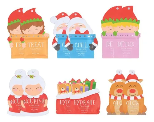 Spa Life Santa's Squad - Mascarillas Faciales Hidratantes, P