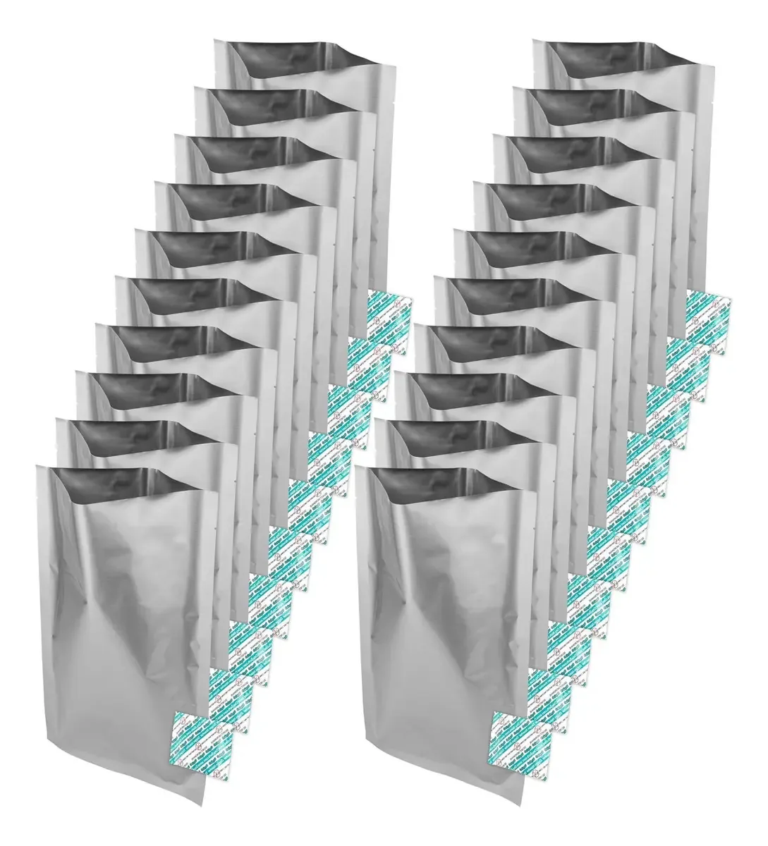 Pacotes Secos De 20-1 Galões Sacos Mylar E Absorvedores E