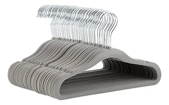 Cabides para roupas antiderrapantes, veludo para bebês, básicos