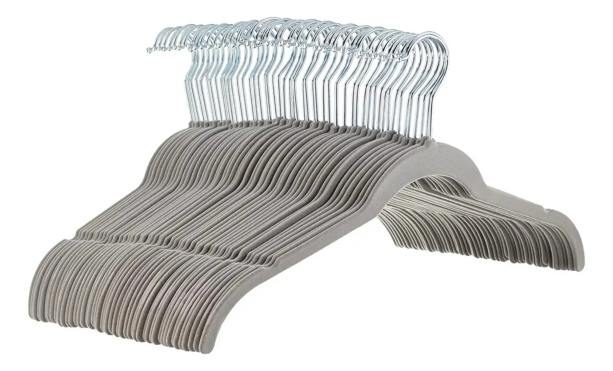 Cabides de veludo finos para camisas antiderrapantes