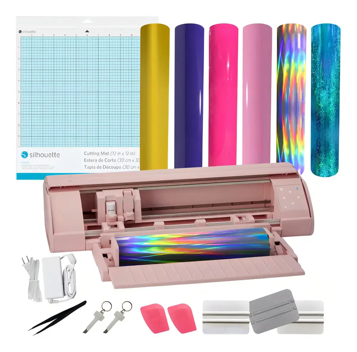 Combinação de plotter de corte têxtil Silhouette Cameo 5, cor rosa