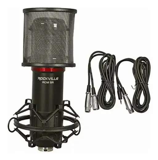 Microfone de gravação com condensador Rockville Studio/Black