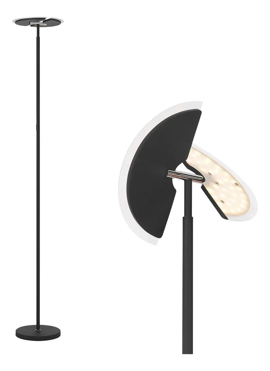 Luminária de chão Mantis Style, preta, minimalista