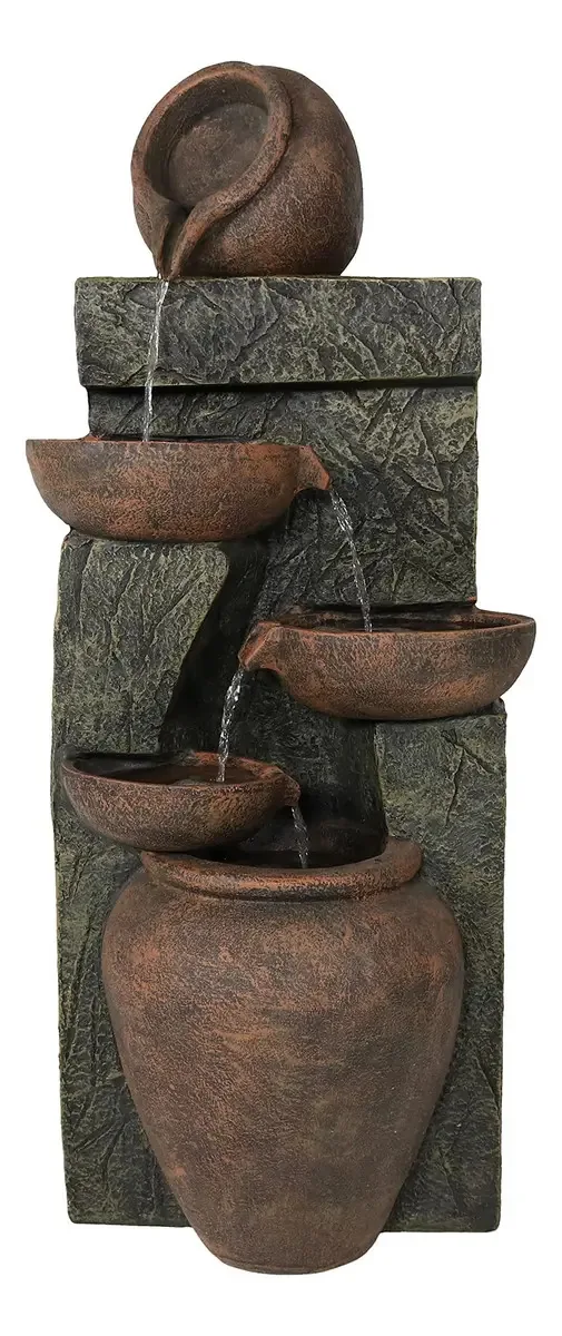 Fonte de água Sunnydaze L. Outdoor Stream Brown