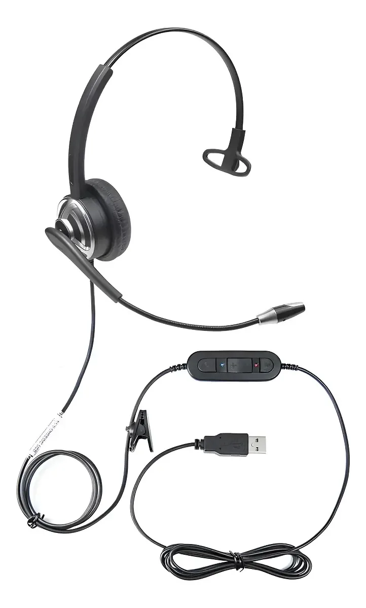 Fones de ouvido USB Wordcommander com reconhecimento de voz